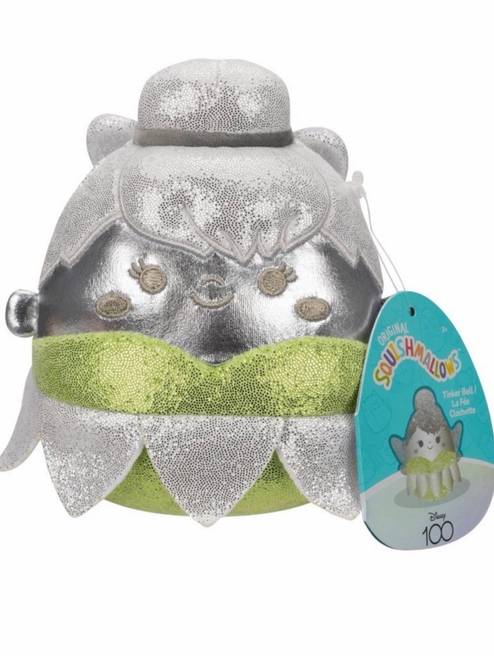 ⚡️NWT 5” Disney 100 Tinker Bell from Disney’s Peter Pan Metallic Squishmallow